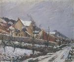 Gustave Loiseau  - Bilder Gemälde - Village in the Snow