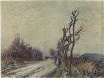 Gustave Loiseau  - Bilder Gemälde - Village Road in Autumn
