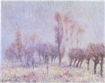 Gustave Loiseau  - Bilder Gemälde - Willows in Fog