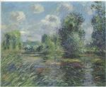 Gustave Loiseau  - Bilder Gemälde - Woods near Eure River