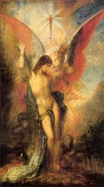 Gustave Moreau  - Bilder Gemälde - St. Sebastian and the Angel