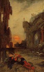 Gustave Moreau  - Bilder Gemälde - The Death of Sappho