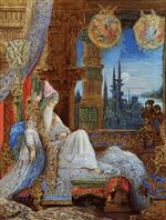 Gustave Moreau  - Bilder Gemälde - The Dream Haunting the Mogul