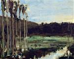 Gustave Moreau  - Bilder Gemälde - The Environs of Etampes