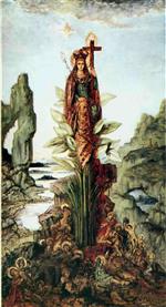 Gustave Moreau  - Bilder Gemälde - The Mystical Flower