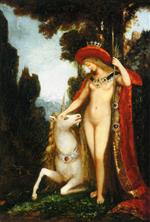Gustave Moreau  - Bilder Gemälde - The Unicorn
