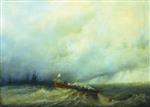 Alexei Petrowitsch Bogoljubow - Bilder Gemälde - A Stormy Sea