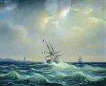 Alexei Petrowitsch Bogoljubow - Bilder Gemälde - A Stormy Sea