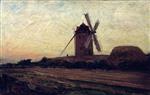 Alexei Petrowitsch Bogoljubow - Bilder Gemälde - A Windmill