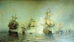 Alexei Petrowitsch Bogoljubow  - Bilder Gemälde - Battle at Osel Island