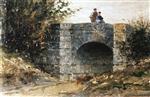 Alexei Petrowitsch Bogoljubow  - Bilder Gemälde - Bridge in Ecouen