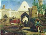 Alexei Petrowitsch Bogoljubow  - Bilder Gemälde - Caravanserai in Armenia