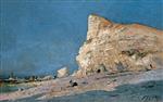Alexei Petrowitsch Bogoljubow  - Bilder Gemälde - Cliffs at Fecamp