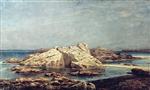 Alexei Petrowitsch Bogoljubow  - Bilder Gemälde - Cliffs in Saint Malo