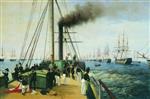 Alexei Petrowitsch Bogoljubow  - Bilder Gemälde - Emperor Nicholas I on the Nevka Steamship