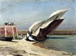 Alexei Petrowitsch Bogoljubow  - Bilder Gemälde - Low Tide in Treport
