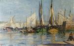Alexei Petrowitsch Bogoljubow  - Bilder Gemälde - Morning in Dieppe Harbor