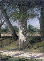 Alexei Petrowitsch Bogoljubow  - Bilder Gemälde - Oak Trees, Pornic