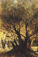 Alexei Petrowitsch Bogoljubow  - Bilder Gemälde - Olive Trees in Menton