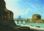 Alexei Petrowitsch Bogoljubow  - Bilder Gemälde - Rome, Castle St Angelo