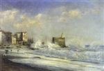 Alexei Petrowitsch Bogoljubow  - Bilder Gemälde - Storm in Menton