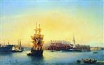 Alexei Petrowitsch Bogoljubow  - Bilder Gemälde - Tallinn Harbor
