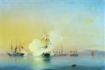 Alexei Petrowitsch Bogoljubow  - Bilder Gemälde - The Battle at Pitsunda Cape