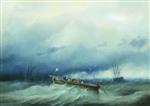 Alexei Petrowitsch Bogoljubow  - Bilder Gemälde - The Bay of Biscay