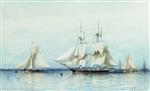Alexei Petrowitsch Bogoljubow  - Bilder Gemälde - The Druzhba Yacht