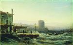 Alexei Petrowitsch Bogoljubow  - Bilder Gemälde - The Embankment