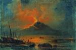 Alexei Petrowitsch Bogoljubow  - Bilder Gemälde - The Eruption of Vesuvius