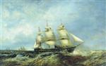 Alexei Petrowitsch Bogoljubow  - Bilder Gemälde - The Russian Fleet