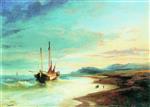 Alexei Petrowitsch Bogoljubow  - Bilder Gemälde - The Seashore
