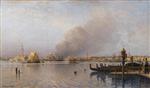 Alexei Petrowitsch Bogoljubow  - Bilder Gemälde - View of the Venetian Lagoon from the Public Gardens