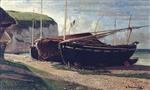 Alexei Petrowitsch Bogoljubow  - Bilder Gemälde - Yport, Boats