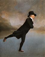 Henry Raeburn  - Bilder Gemälde - The Reverend Robert Walker skating on Duddingston Loch
