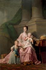 Allan Ramsay  - Bilder Gemälde - Queen Charlotte with Her Two Eldest Sons