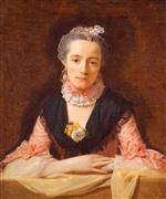 Allan Ramsay  - Bilder Gemälde - Woman in a Pink Dress 