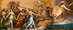 Guido Reni - Bilder Gemälde - Apollo in his Chariot preceded by Aurora