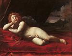 Guido Reni - Bilder Gemälde - Cupid Asleep