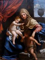 Guido Reni  - Bilder Gemälde - Maria mit Kind und dem Johannesknaben