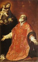 Guido Reni  - Bilder Gemälde - Saint Filippo Neri in Ecstasy