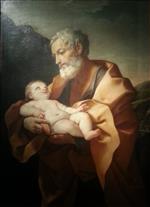 Guido Reni  - Bilder Gemälde - Saint Joseph with the Child