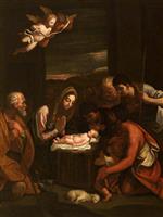 Guido Reni  - Bilder Gemälde - The Adoration of the Shepherds