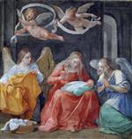Guido Reni  - Bilder Gemälde - The Virgin Sewing