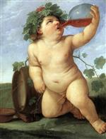 Guido Reni  - Bilder Gemälde - Trinkender Bacchusknabe