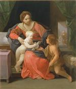 Guido Reni  - Bilder Gemälde - Virgin and Child with Saint John the Baptist