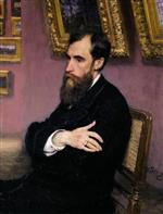 Ilya Efimovich Repin  - Bilder Gemälde - Bildnis Pawel Tretjakow