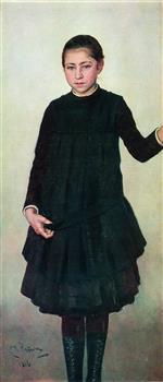 Ilya Efimovich Repin  - Bilder Gemälde - Bildnis Vera Repina