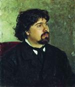 Ilya Efimovich Repin  - Bilder Gemälde - Bildnis Wassili Surikow